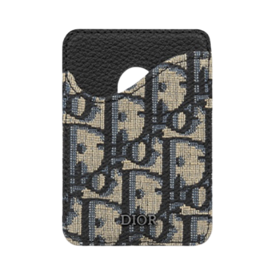 디올 새들 매그네틱 카드 홀더 베이지 블랙(Dior Saddle Magnetic Card Holder Beige Black)
