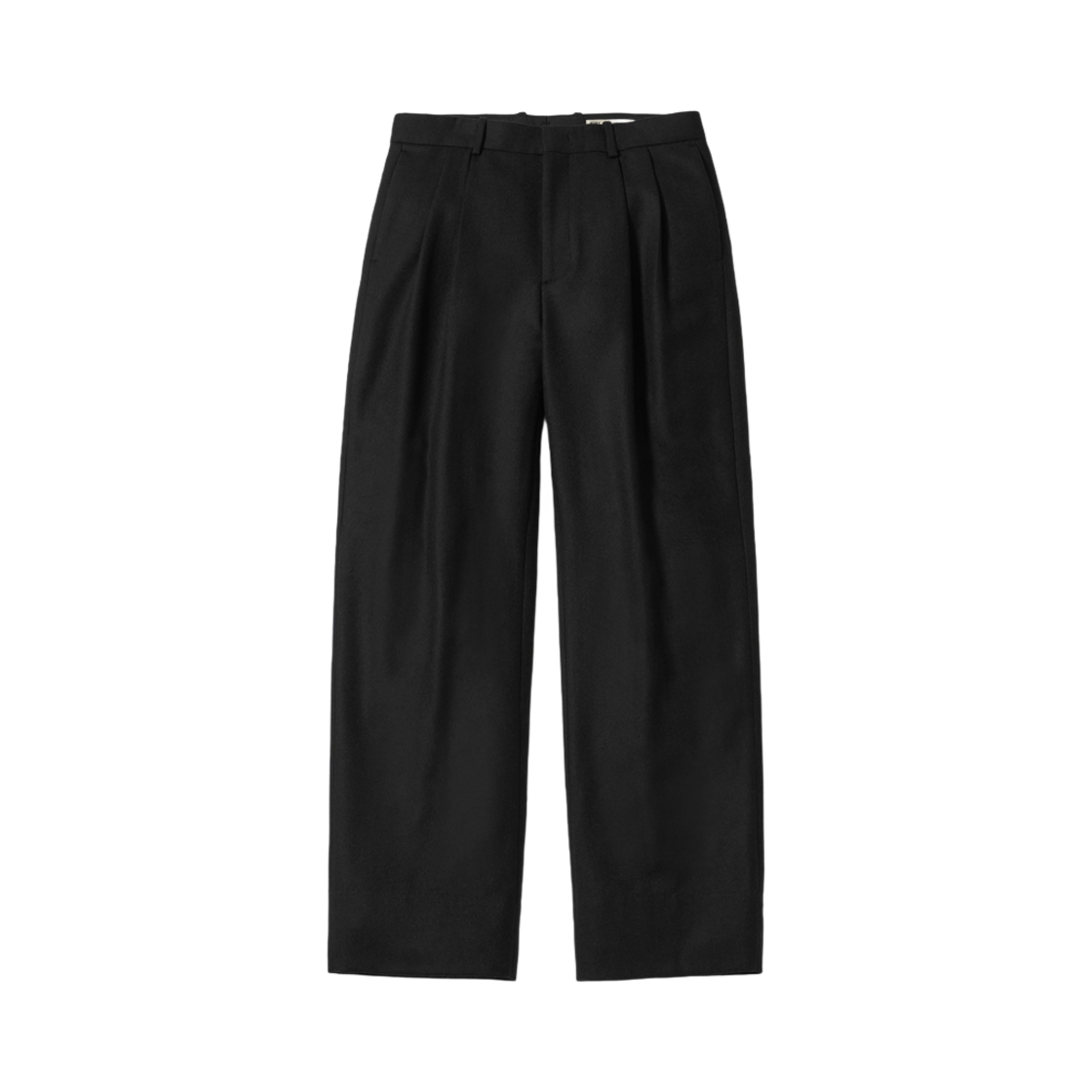 포터리 플란넬 투 플리츠 와이드 팬츠 블랙(Pottery Flannel Two Pleated Wide Pants Black)