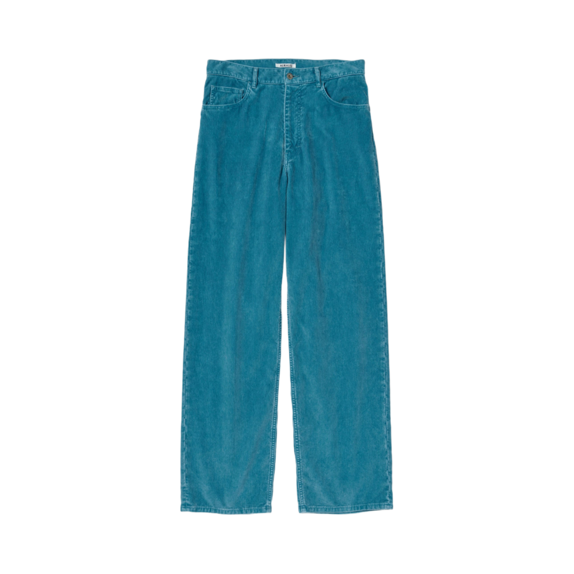 A25SP01PD Auralee Pigment Dye Finx Corduroy Wide 5P Pants Deep Blue - 25SS