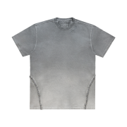 BLR Destroyed Gradation Bleached Short Sleeve T-Shirt Grey
