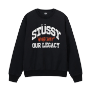 Stussy x Our Legacy Work Shop Collegiate Crew Pigment Dyed Black