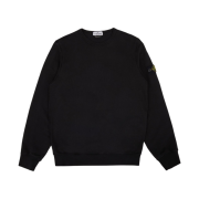(Kids) Stone Island 61340 Cotton Fleece Crewneck Sweatshirt Black - 23SS