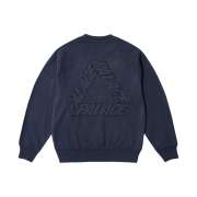 Palace Reverse P-3 Crew Navy - 23FW