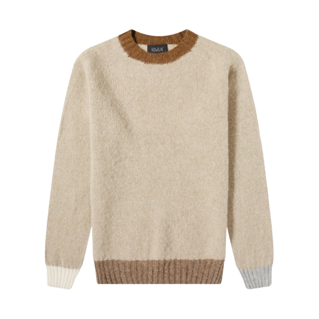 하울린 비하인드 더 라이트 콘트라스트 크루 니트 비스킷(Howlin Behind The Light Contrast Crew Knit Biscuit) - 1