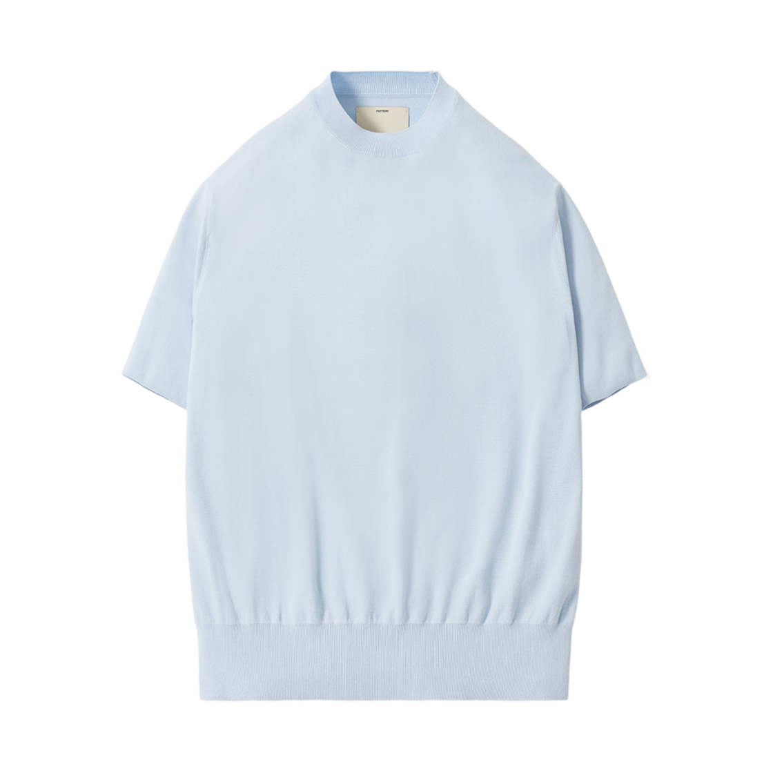 포터리 숏 슬리브 컴포트 크루넥 니트 아이스 코튼 소프트 삭스(Pottery Short Sleeve Comfort Crewneck Knit Ice Cotton Soft Sax)