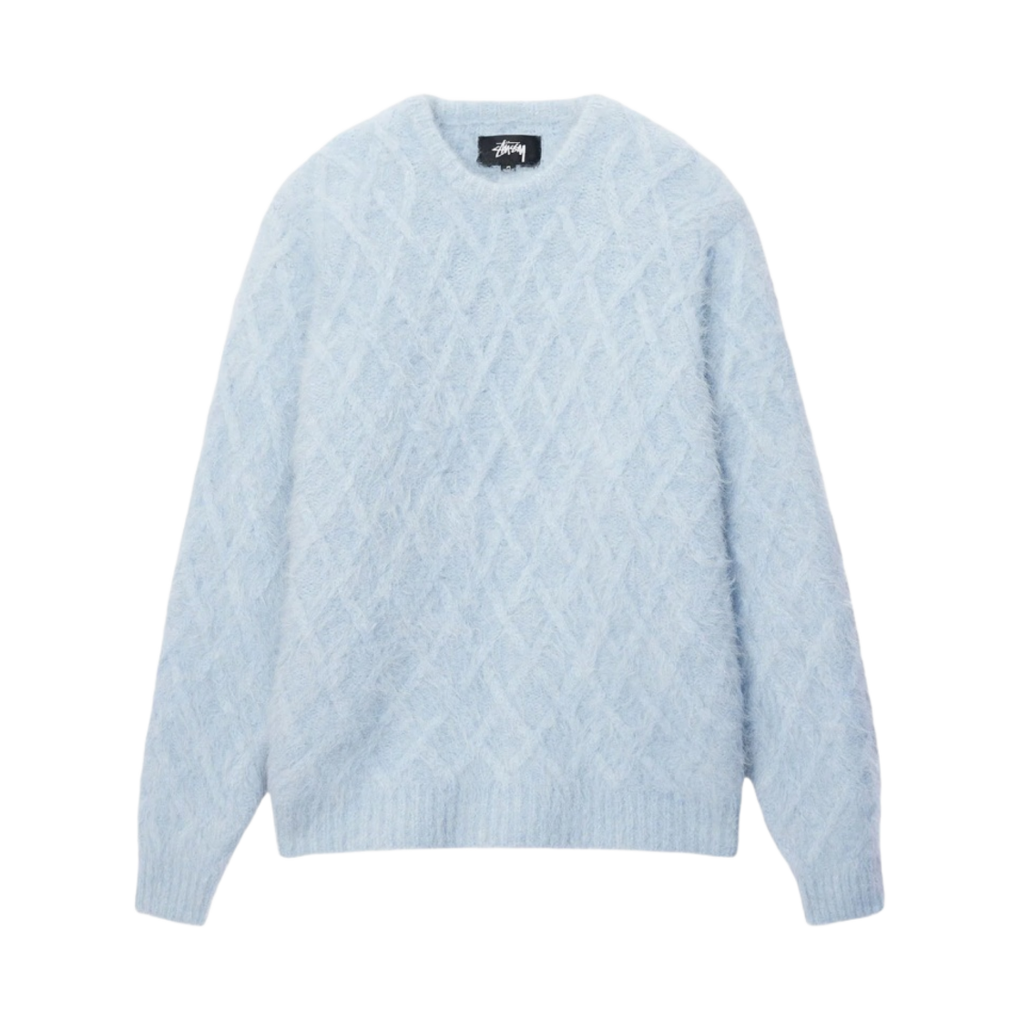 스투시 퍼지 래티스 크루 스웨터 아이스