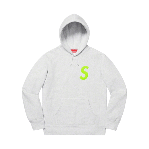 Supreme S Logo Hooded Sweatshirt Ash Grey - 19FW