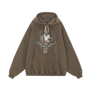 Project G/R x Insane Garage Clown Bike Hoodie Vintage Brown