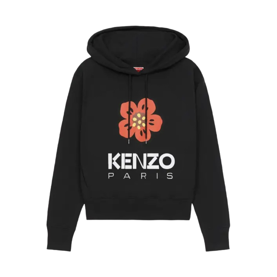 (W) 겐조 보케 플라워 플레이스 후드 스웨트셔츠 블랙((W) Kenzo Boke Flower Placed Hooded Sweatshirt Black)