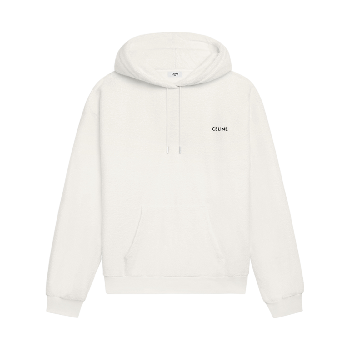 셀린느 코튼 테리 루즈 후드 오프 화이트 블랙