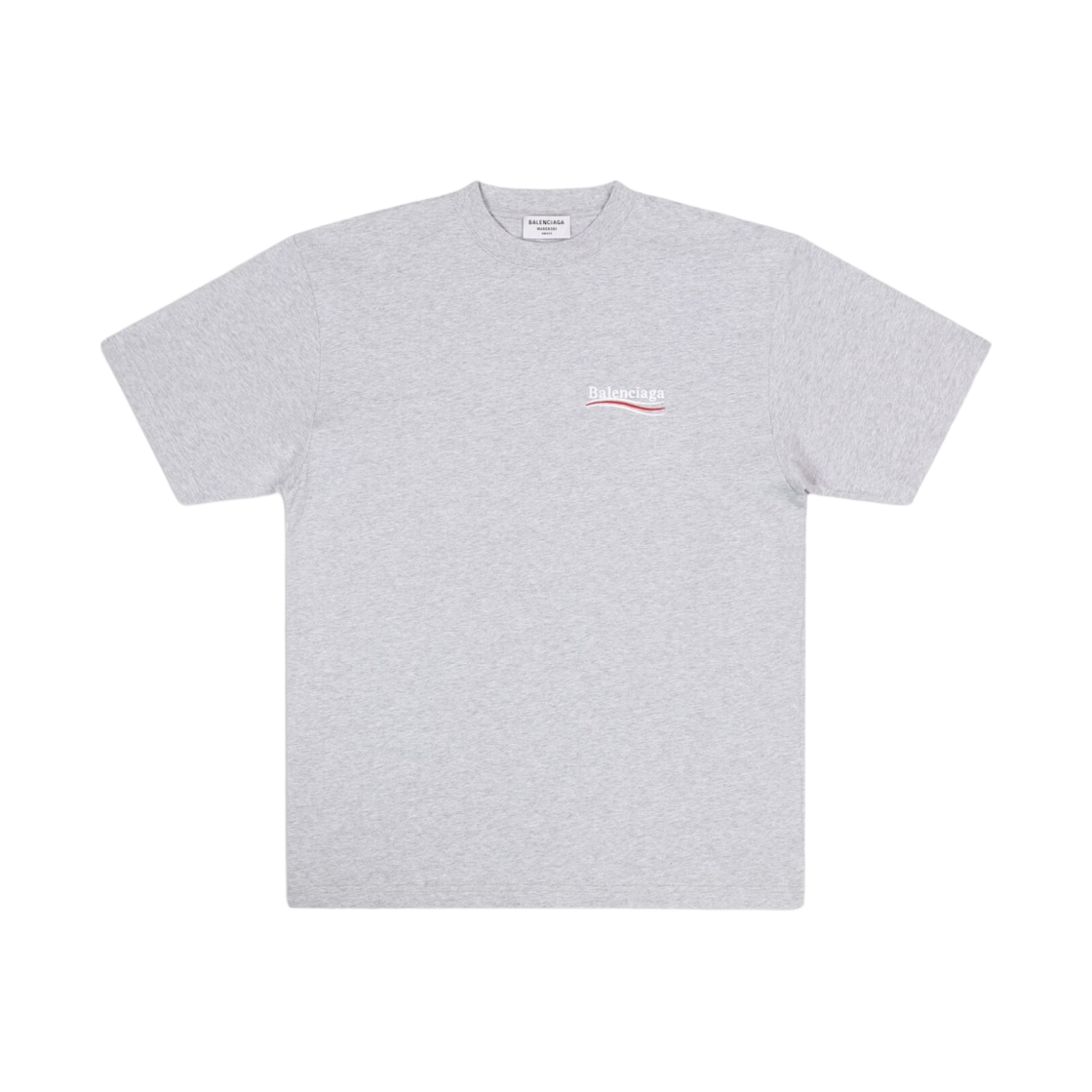 641655TKVJ11379 (W) Balenciaga Political Campaign Large Fit T-Shirt Grey
