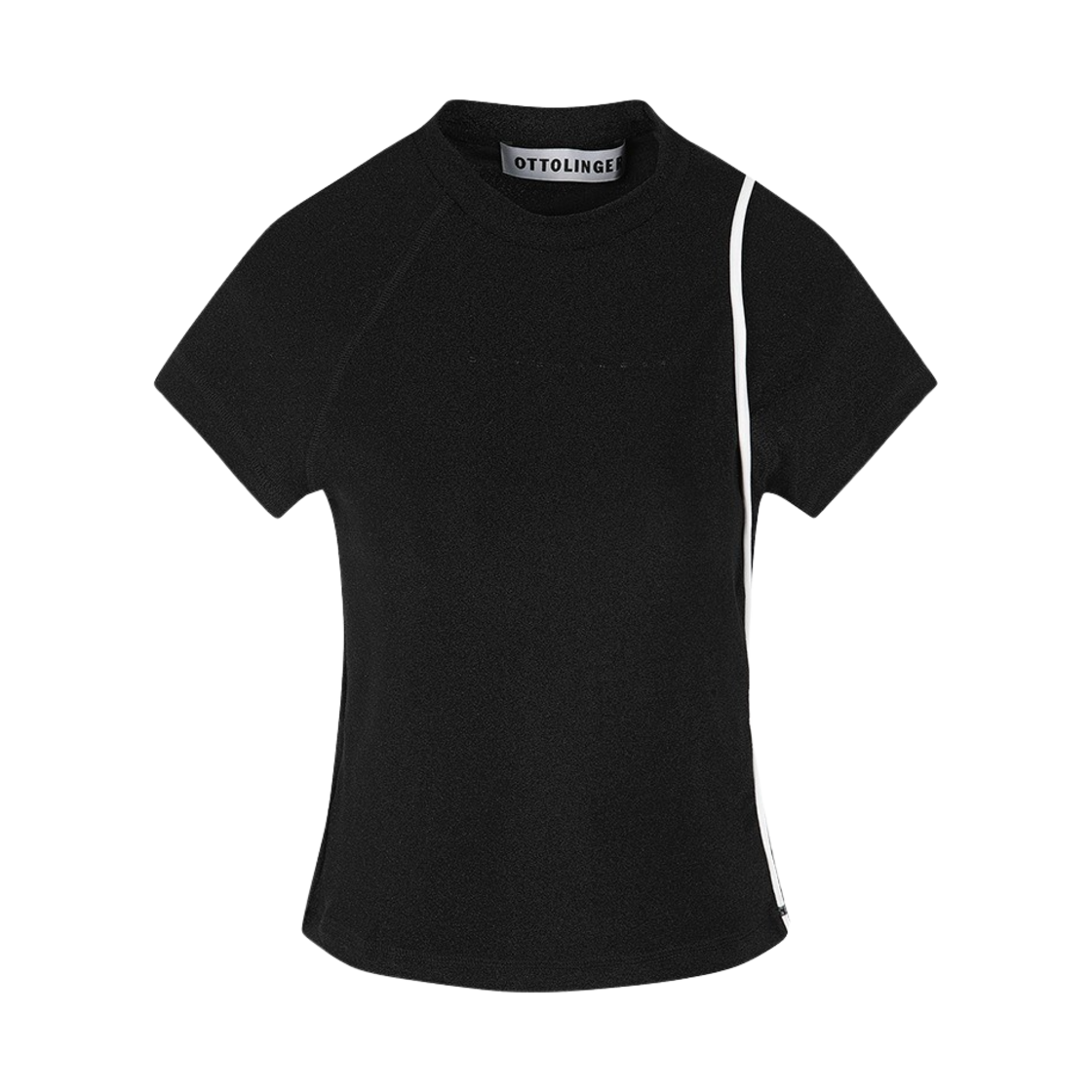오토링거 우먼 루렉스 티셔츠 블랙(Ottolinger Women Lurex T-Shirt Black)