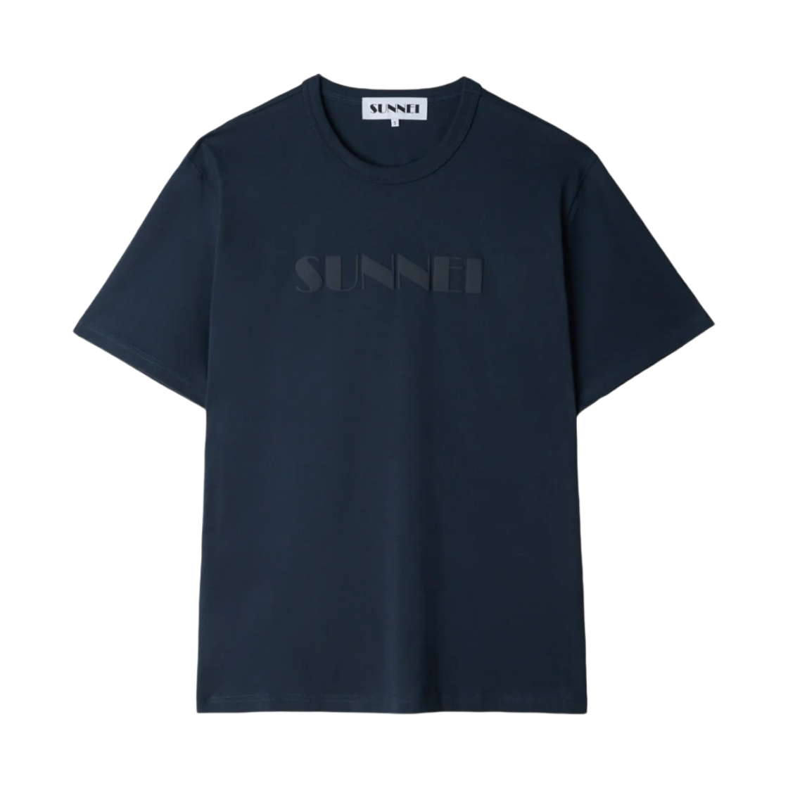 써네이 빅 로고 스프레이드 티셔츠 다크 블루(Sunnei Big Logo Sprayed T-Shirt Dark Blue)