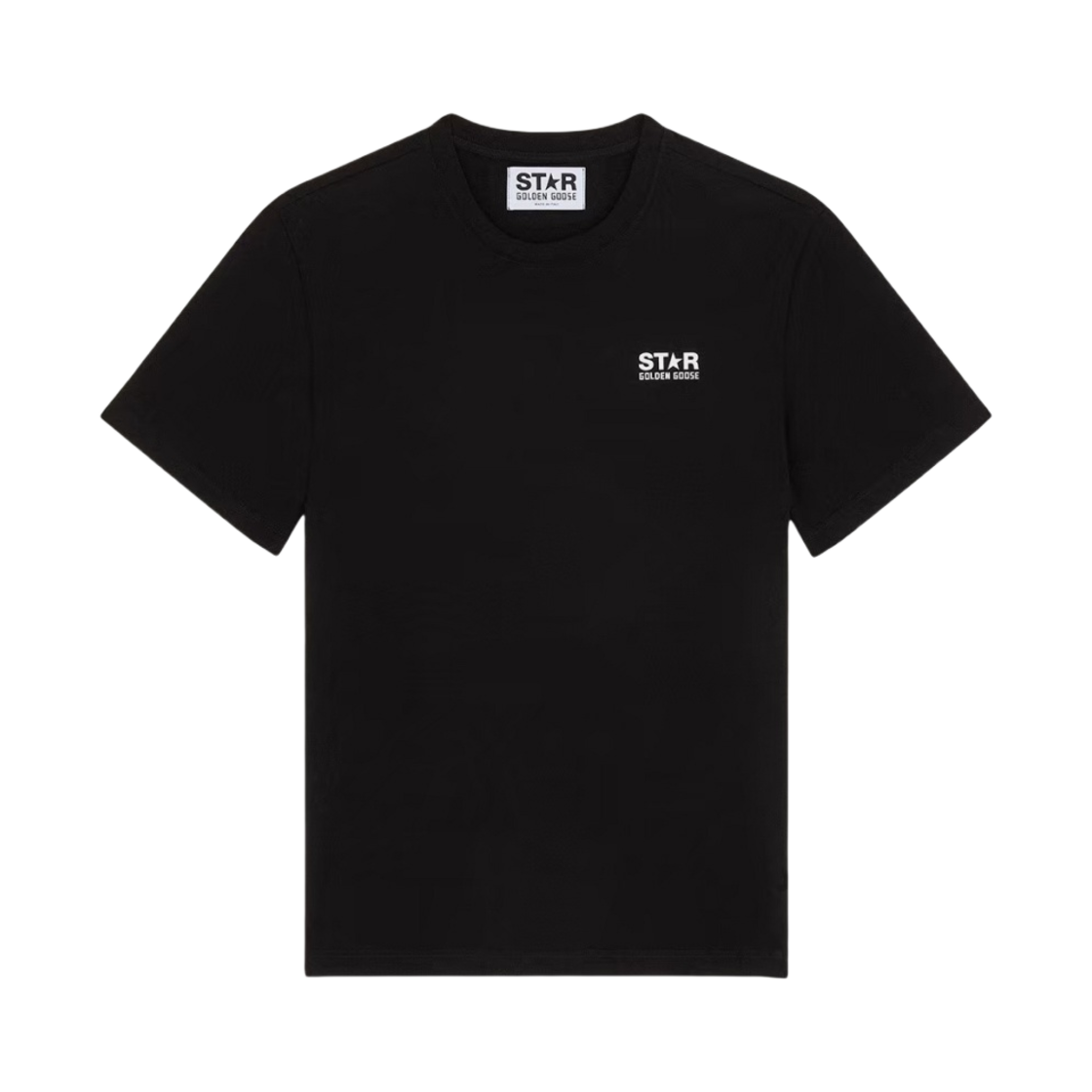 골든구스 콘트라스팅 블랙 로고 스타 티셔츠 블랙(Golden Goose Contrasting Black Logo Star T-Shirt Black)