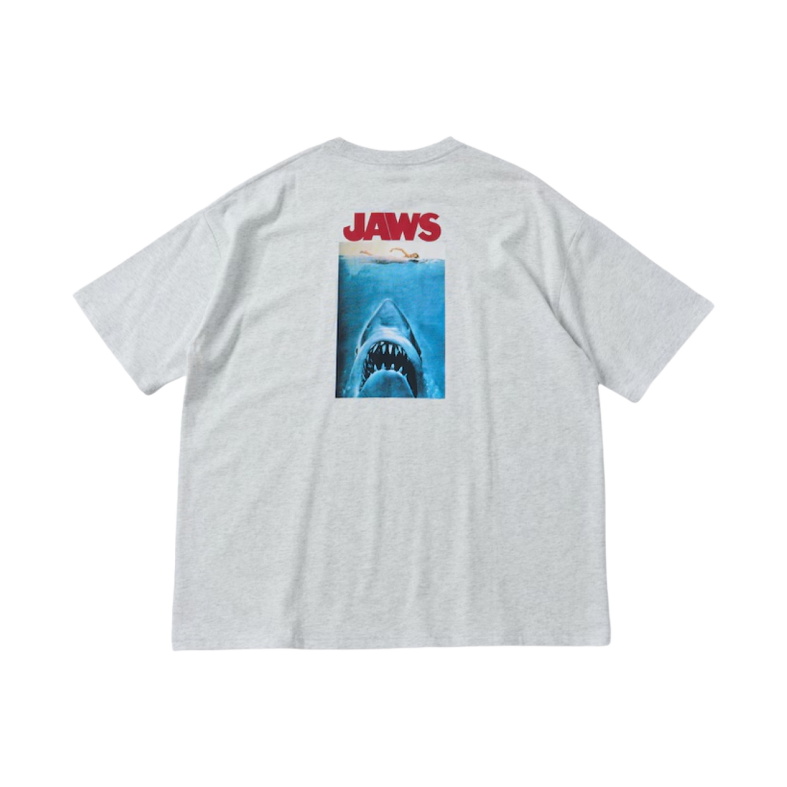 - Freak's Store Jaws Special Order Big Silhouette Back Print Crew Neck T-Shirt Gray