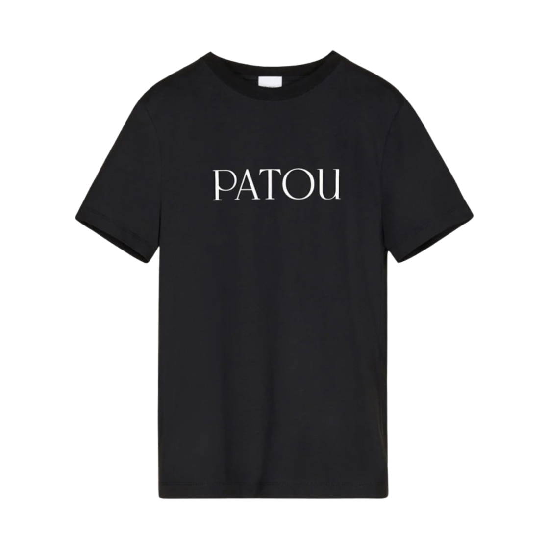 (W) 파투 오가닉 코튼 로고 티셔츠 블랙((W) Patou Logo T-Shirt in Organic Cotton Black)