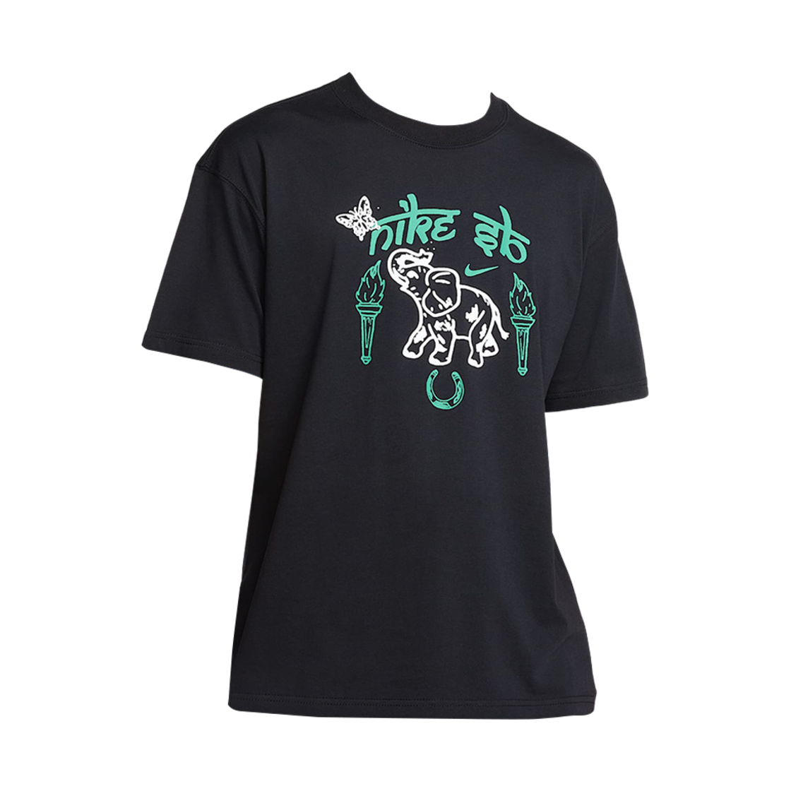 HJ0805-010 Nike SB Max 90 Skateboarding T-Shirt Black - Asia