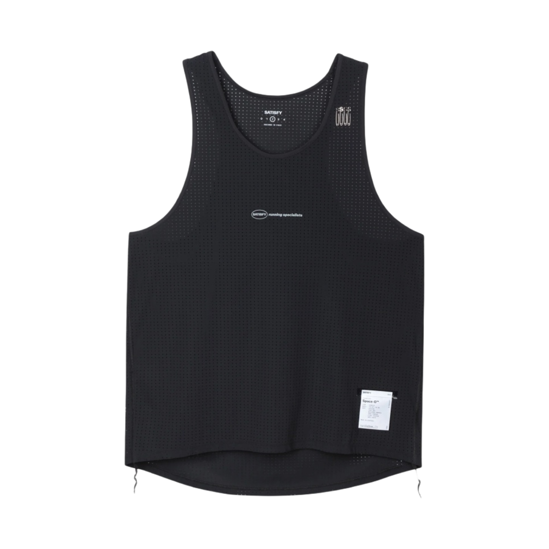 새티스파이 스페이스-O 싱글렛 블랙(Satisfy Space-O Singlet Black)