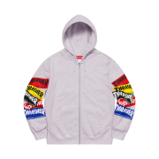 Supreme x Thrasher Multi Logo Zip Up Hooded Sweatshirt Ash Grey - 21FW