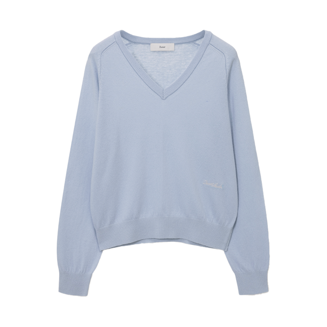 UDSW5A108B1 Dunst Unisex Soft V-Neck Sweater Soft Blue