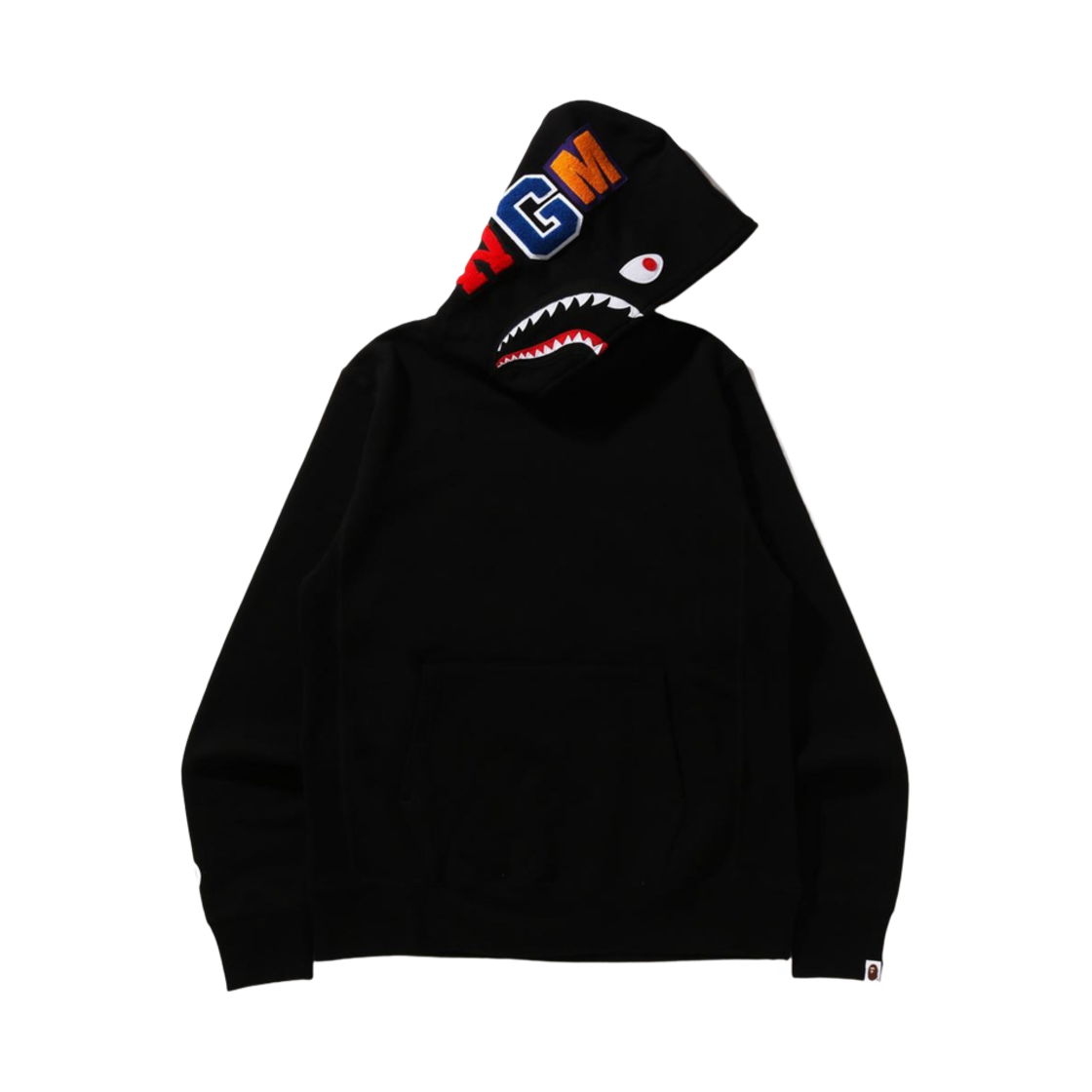 베이프 샤크 풀오버 후드 블랙