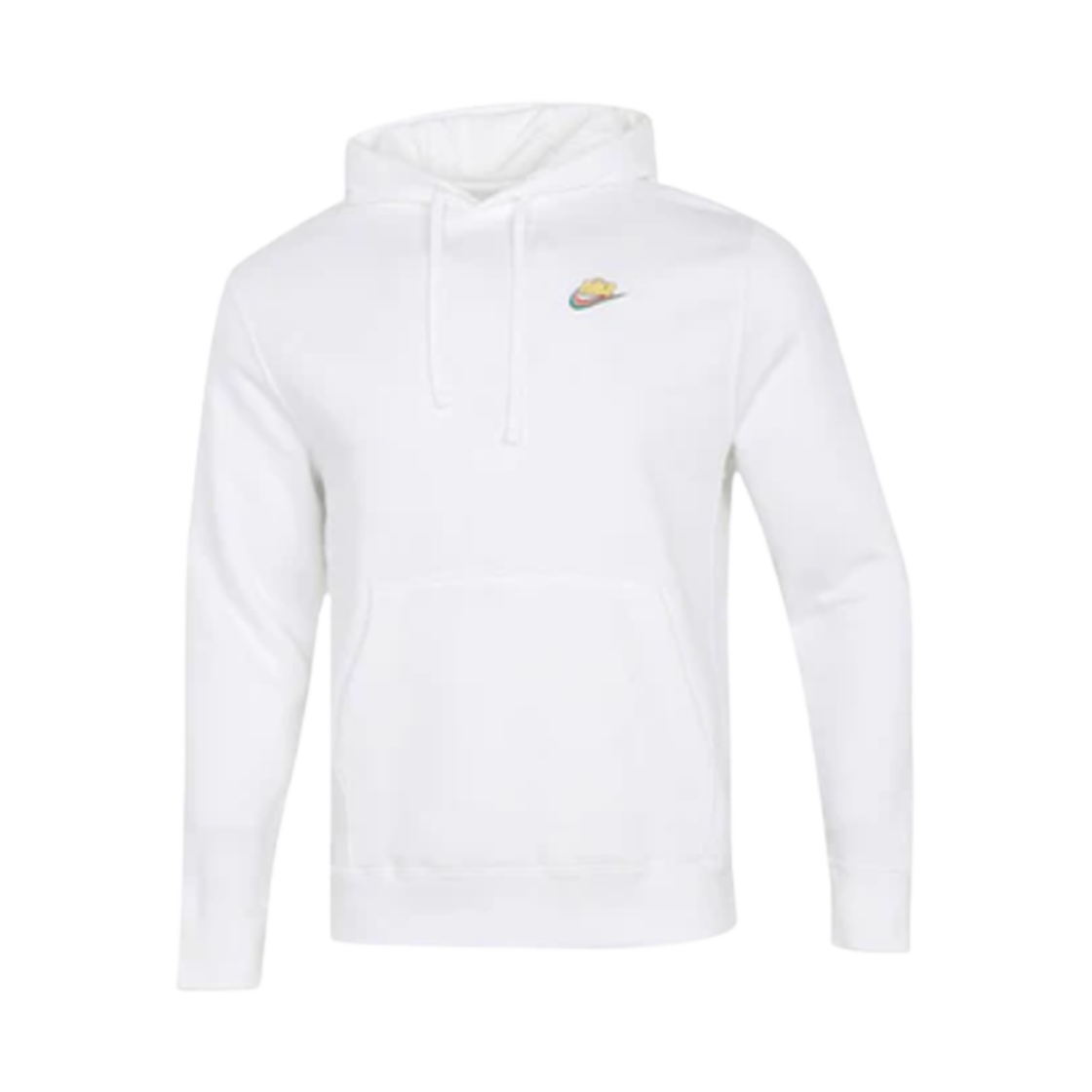 나이키 NSW 캐주얼 스포츠 풀오버 플리스 후드 화이트 - 아시아(Nike NSW Casual Sports Pullover Fleece Hoodie White - Asia) - 2