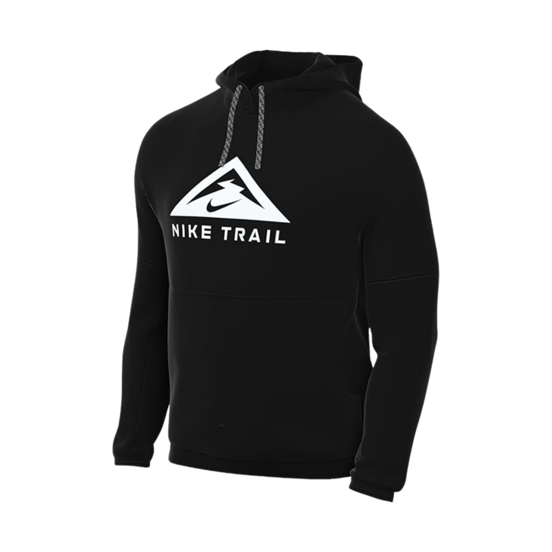 DV9325-010 Nike Dri-Fit Pullover Trail Running Hoodie Black White - Asia