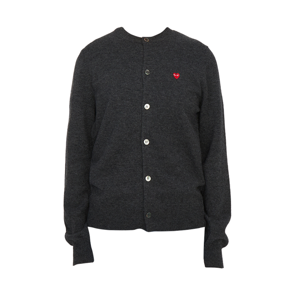 AX-N079-051-2 Play Comme des Garcons Mini Red Heart Knit Cardigan Navy
