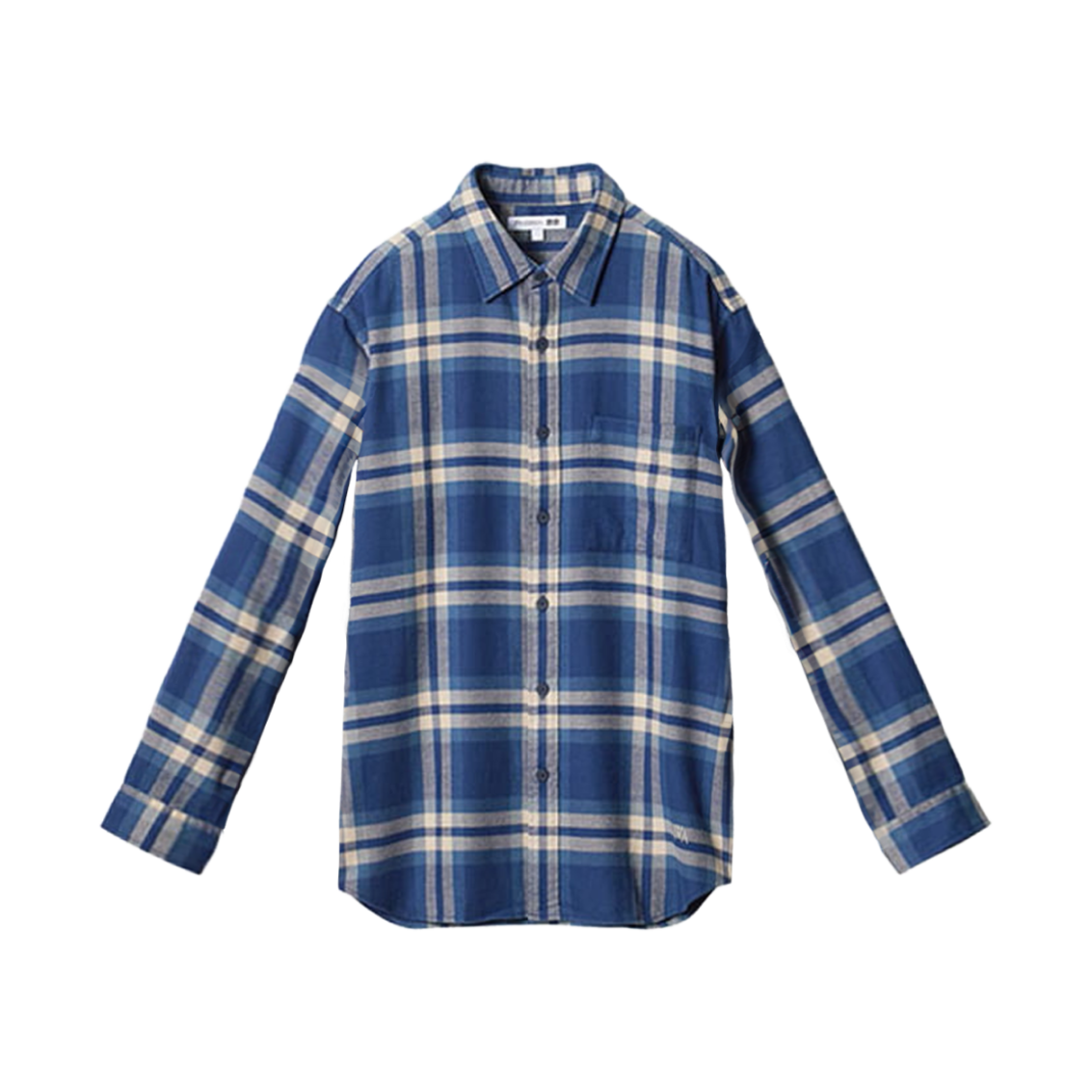475278-66 Uniqlo x JW Anderson Flannel Shirt Long Sleeve Regular Collar B Blue - KR