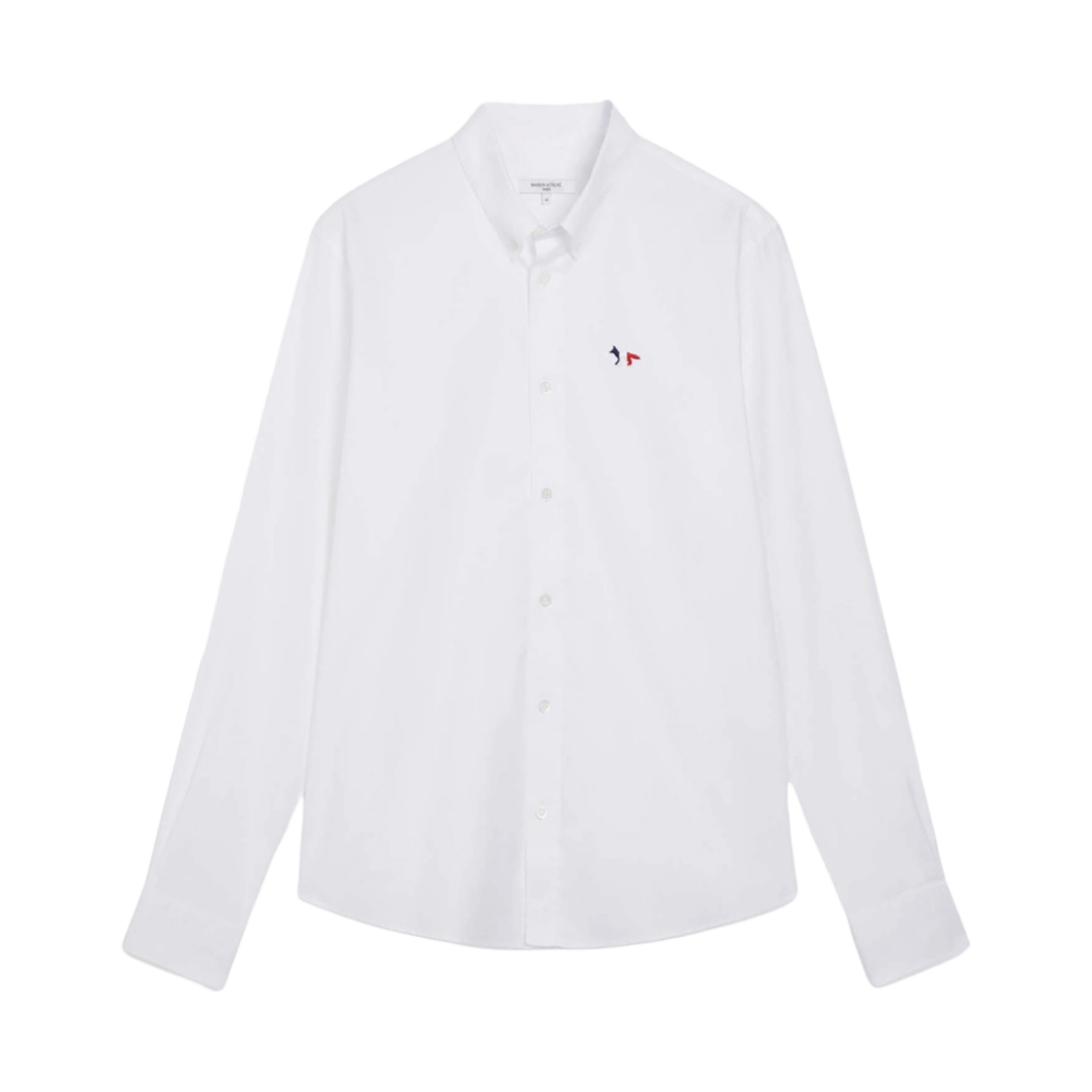 메종 키츠네 트라이컬러 폭스 패치 클래식 셔츠 BD 화이트(Maison Kitsune Tricolor Fox Patch Classic Shirt BD White) - 1