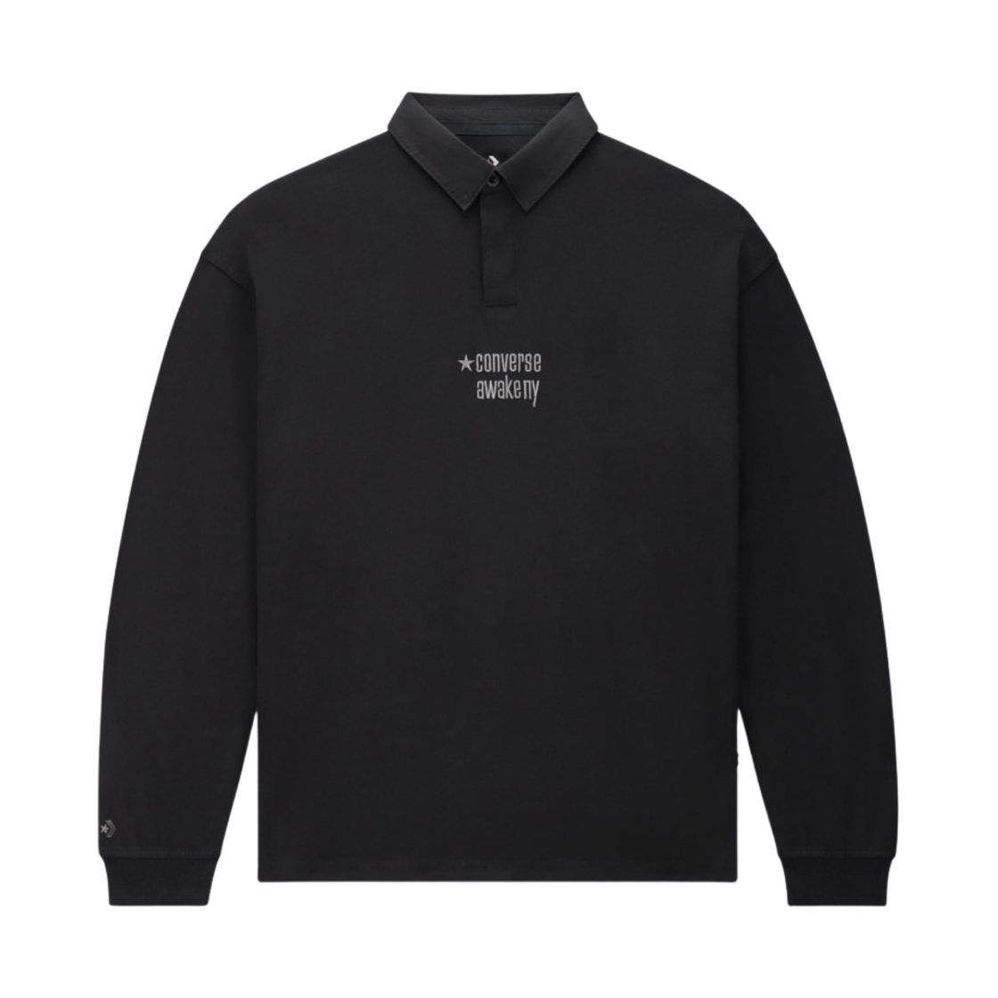 10026480-A01 Converse x Awake NY Rugby Shirt Black