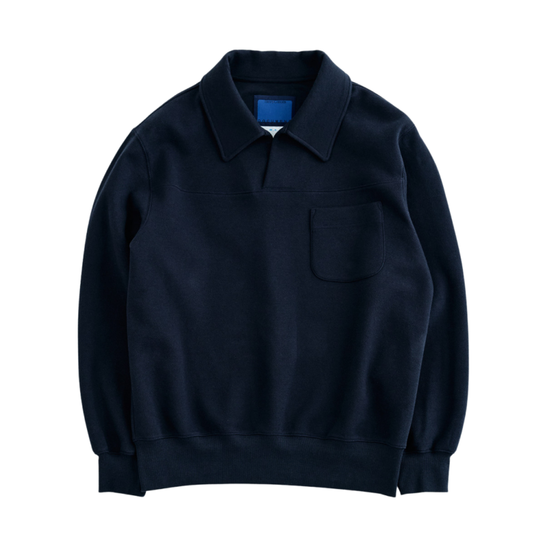 헨리 코튼 x 도큐먼트 플라이 피싱 클럽 오픈 칼라 롱슬리브 저지 네이비(Henry Cotton's x Document Fly Fishing Club Open-Collared Long Sleeve Jersey Navy)