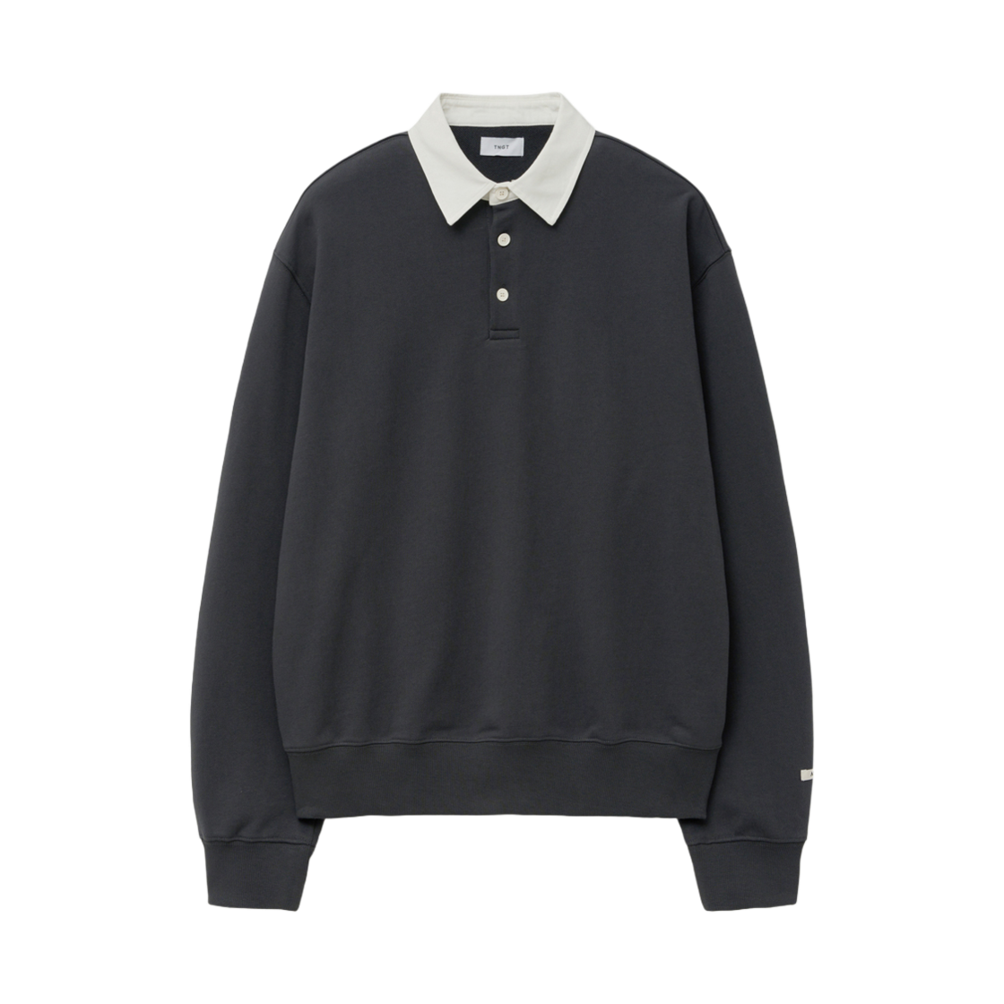 TNTS5E102CG TNGT Semi Over-fit Collar Sweat Shirts Charcoal Gray