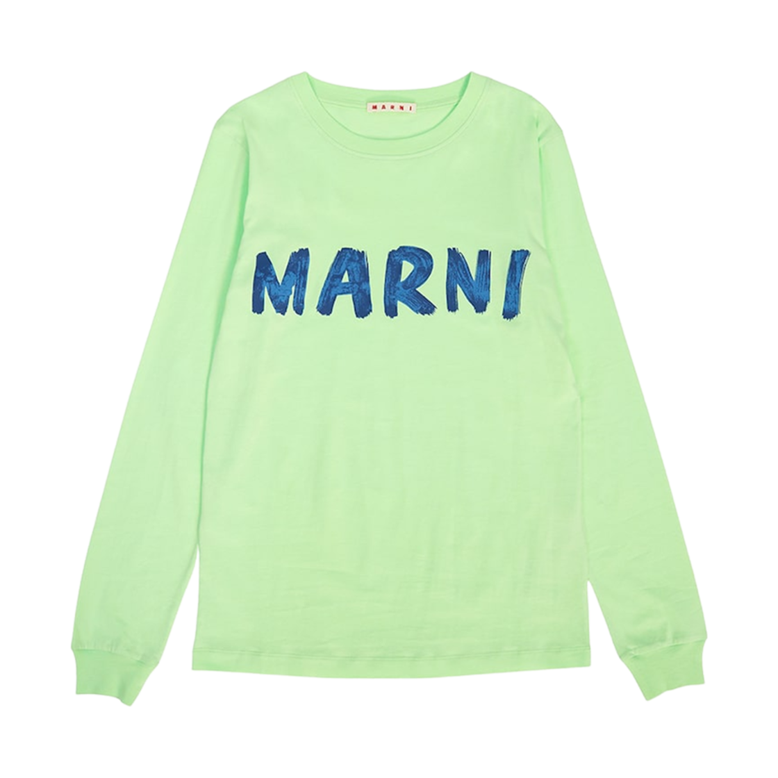 (W) 마르니 로고 롱슬리브 티셔츠 스프링 그린((W) Marni Logo Long Sleeve T-Shirt Spring Green)