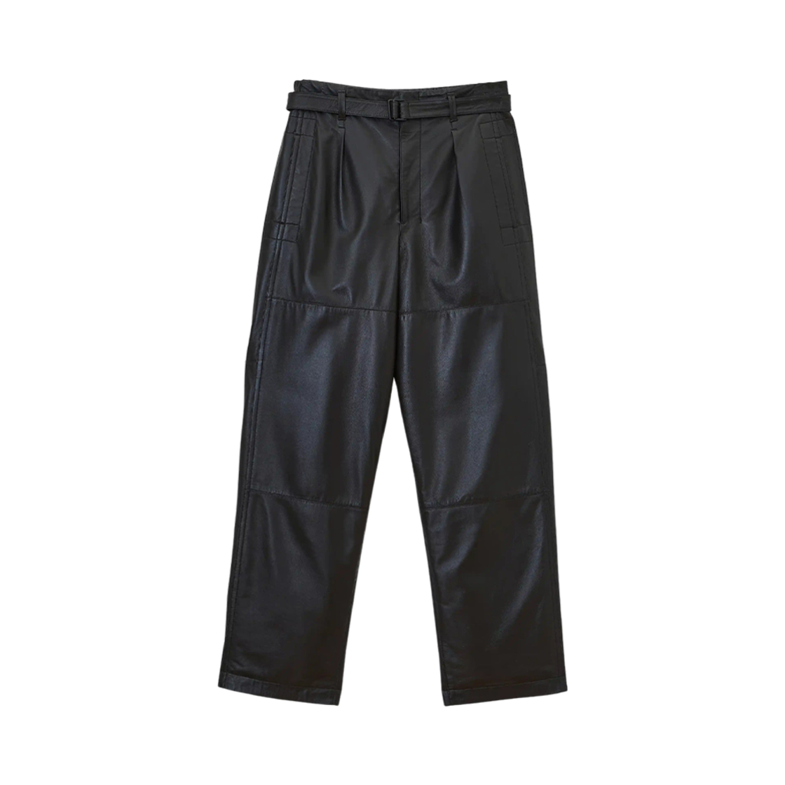 (W) 르메르 소프트 램 레더 드로우스트링 파라슈트 팬츠 다크 에스프레소((W) Lemaire Soft Lamb Leather Drawstring Parachute Pants Dark Espresso) - 1