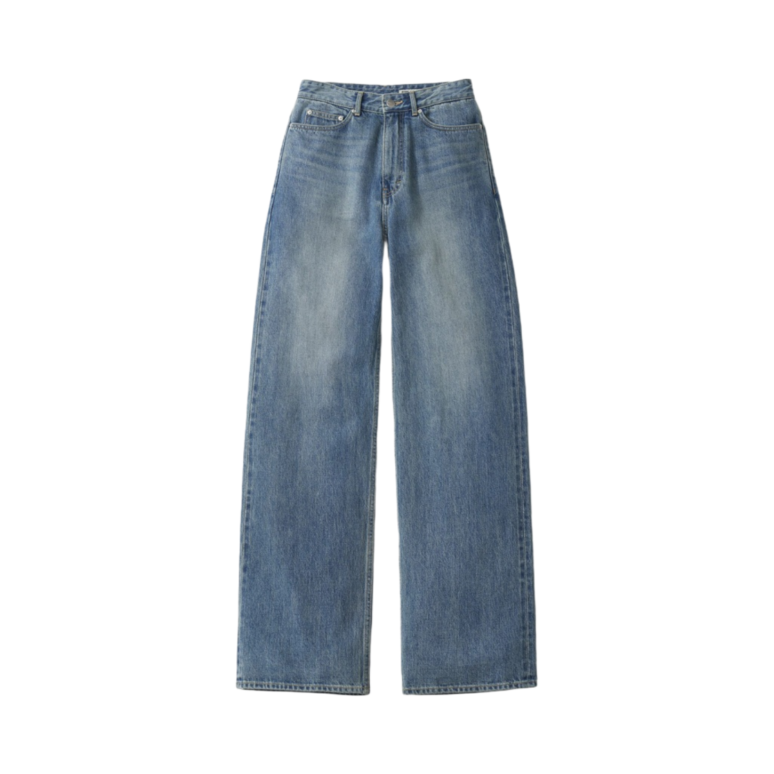 (W) 포터리 세미 와이드 데님 블루((W) Pottery Semi Wide Denim Blue)