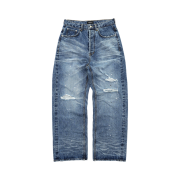 Farfromwhat Far Vintage Washed Jeans Blue