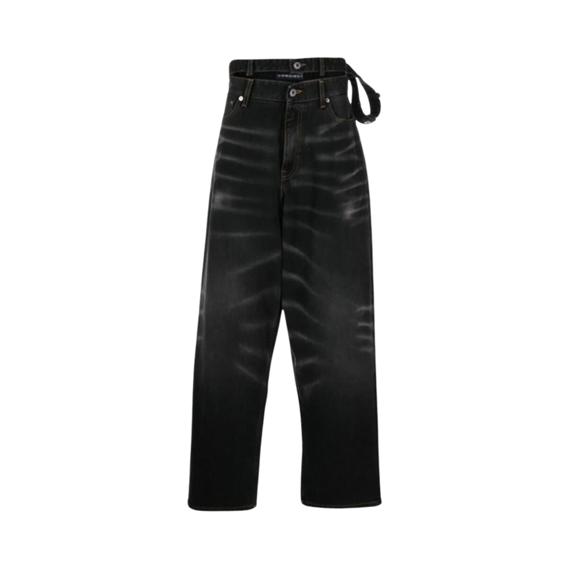 와이프로젝트 멀티 웨이스트 진 위스커 블랙 - 23FW(Y/Project Multi Waist Jeans Whisker Black - 23FW)
