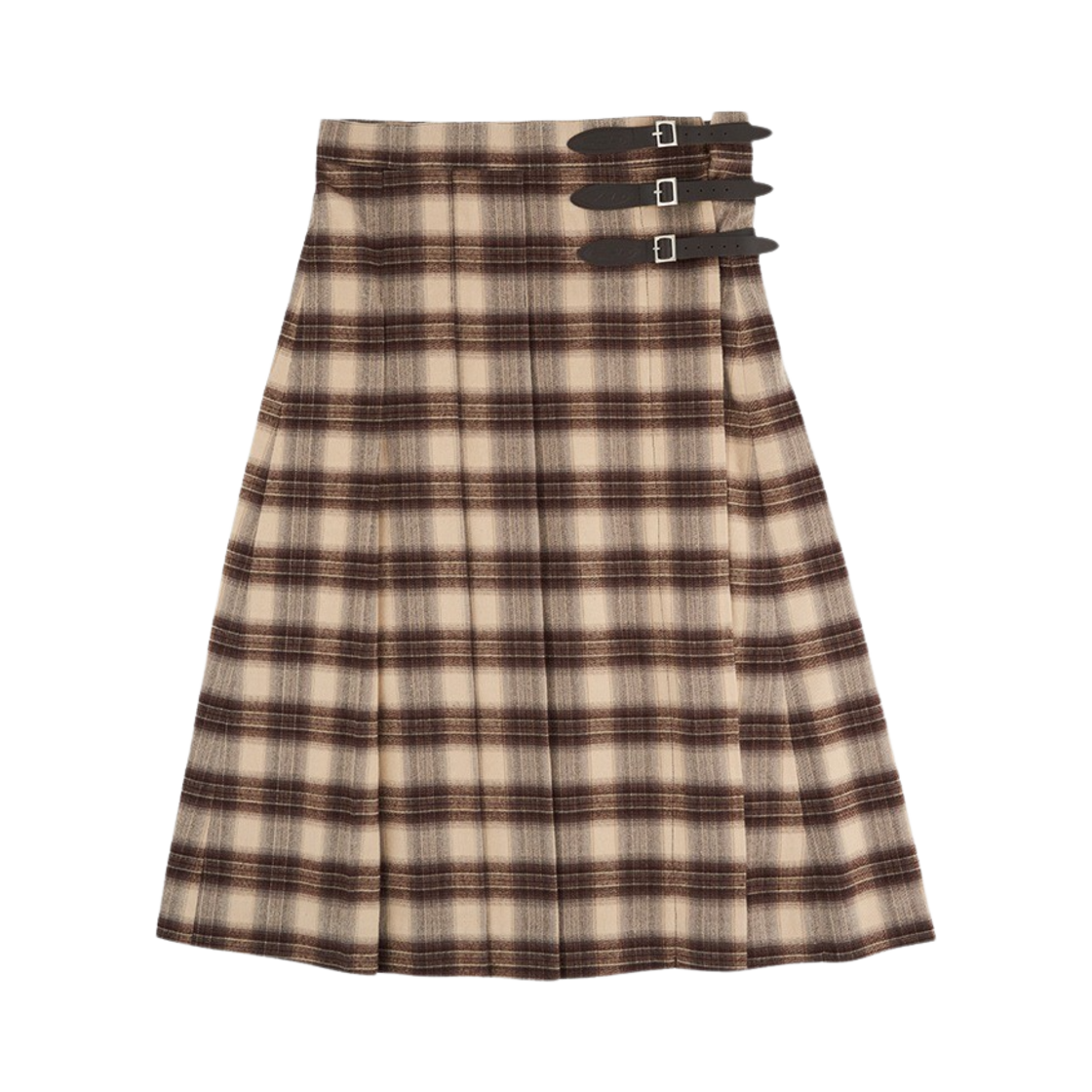 S26105 FAD Pleated Skirts Brown