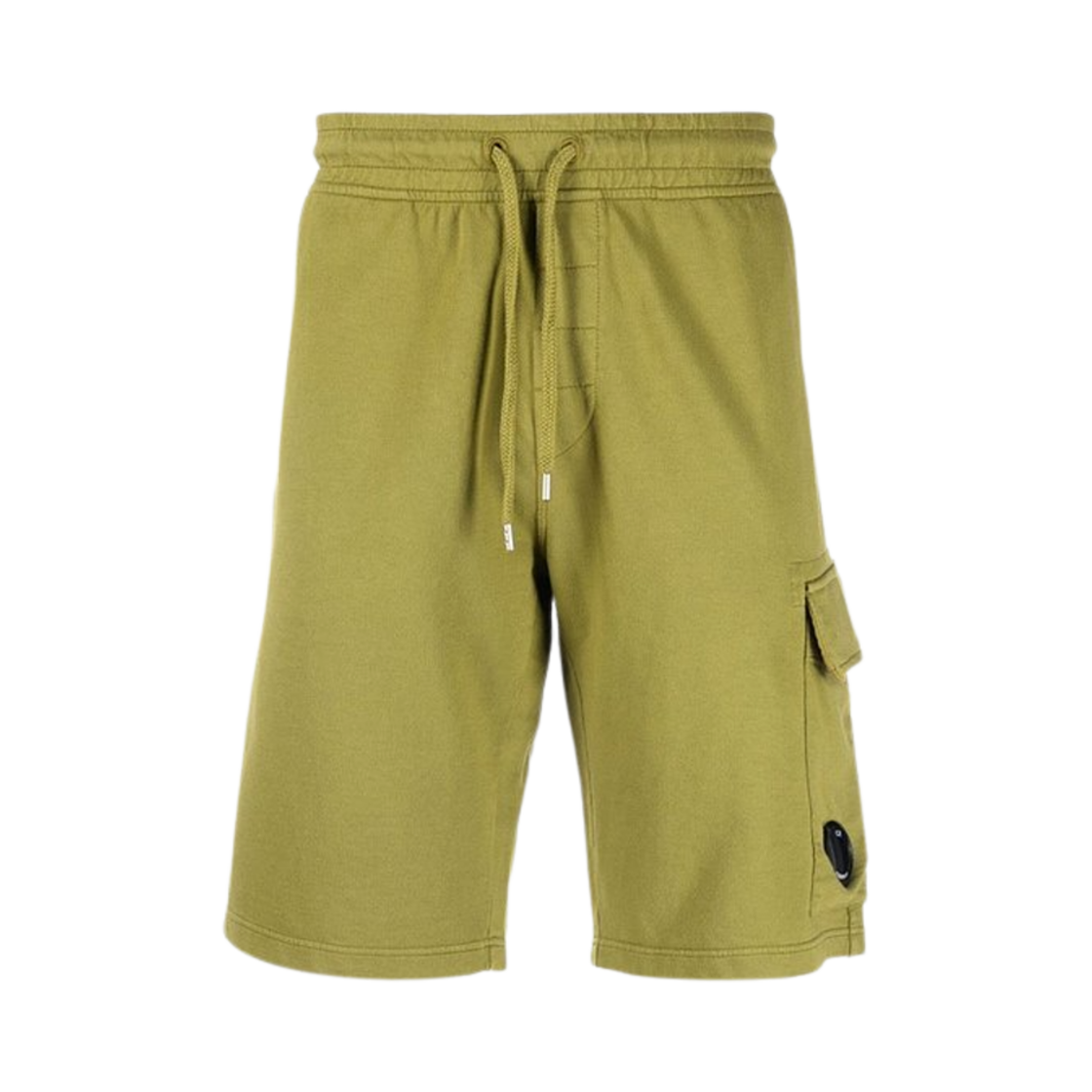12CMSB021A002246G698 C.P. Company Light Fleece Cargo Shorts Green Moss - 22SS