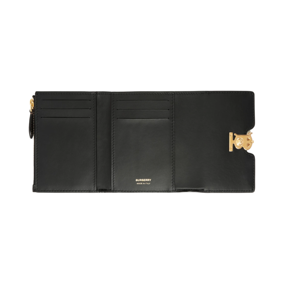 버버리 그레이니 레더 TB 폴딩 지갑 블랙(Burberry Grainy Leather TB Folding Wallet Black) - 3