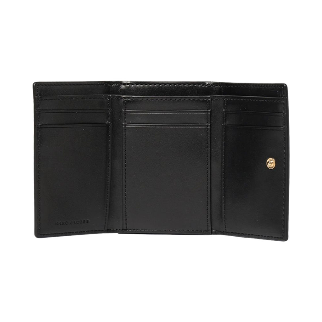 2R4SMP006S02-001 Marc Jacobs Logo Leather Compact Wallet Black - #2