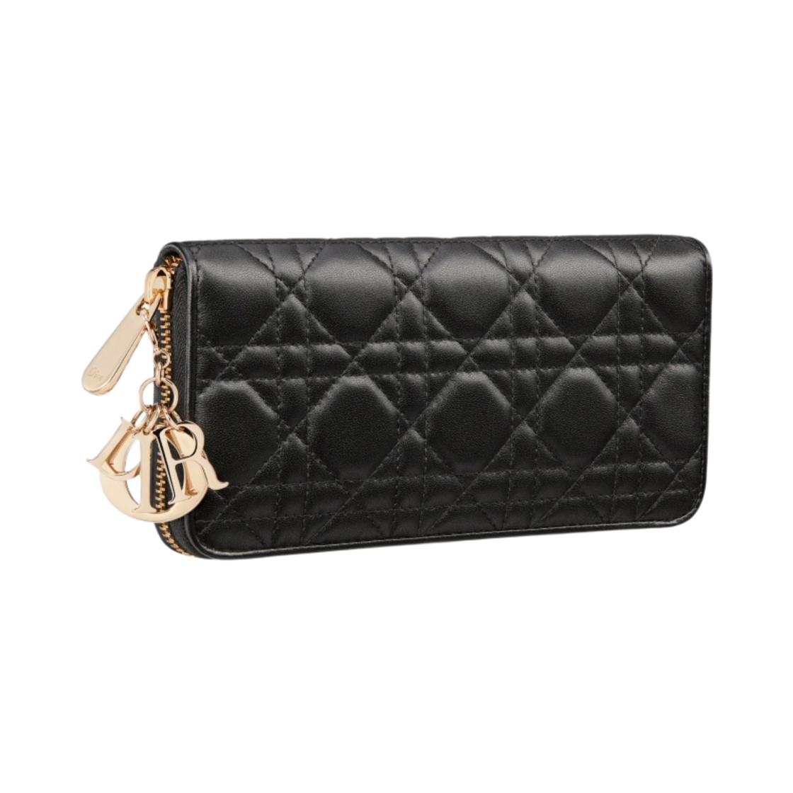 디올 레이디 보야저 지갑 까나쥬 램스킨 블랙(Dior Lady Voyageur Wallet Cannage Lambskin Black) - 2