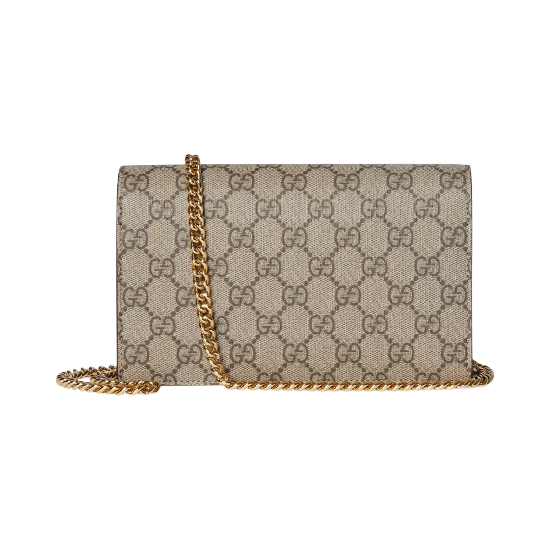 구찌 GG 마몽 체인 바이컬러 월렛 베이지 로쏘 앙코라 레드 베이지 다크 브라운(Gucci GG Marmont Chain Bi-Color Wallet Rosso Ancora Red Beige Dark Brown) - 3