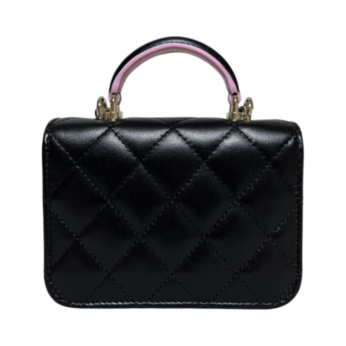 샤넬 체인 플랩 동전 지갑 램스킨 & 골드 메탈 블랙 라일락(Chanel Flap Coin Purse with Chain Lambskin & Gold Black Lilac) - 2