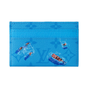 Louis Vuitton Double Card Holder Pool Blue