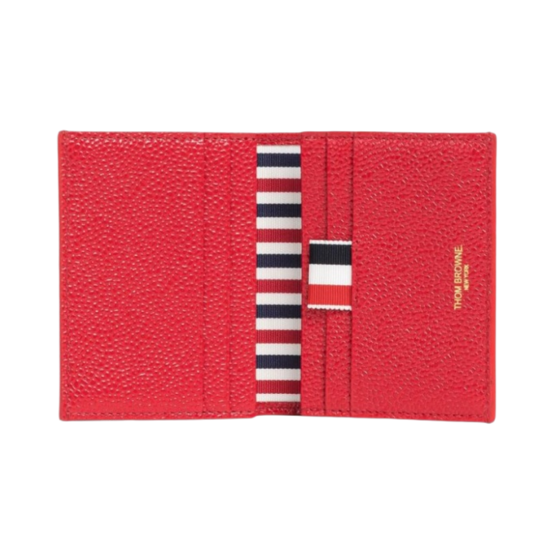 톰브라운 페블 그레인 레더 앵커 더블 카드 홀더 레드(Thom Browne Pebble Grain Leather Anchor Double Card Holder Red) - 2