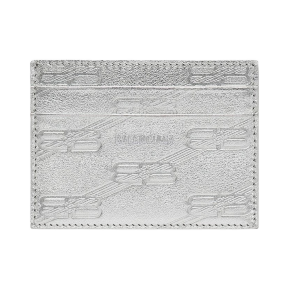 발렌시아가 엠보스 모노그램 카드 케이스 박스 인 실버(Balenciaga Embossed Monogram Card Case Box In Silver) - 1