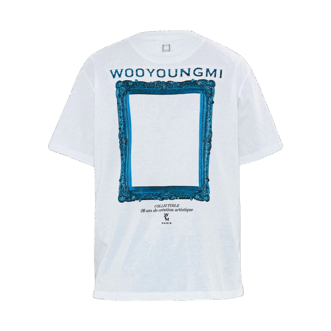 우영미 프레임 백로고 티셔츠 화이트 - 23SS
