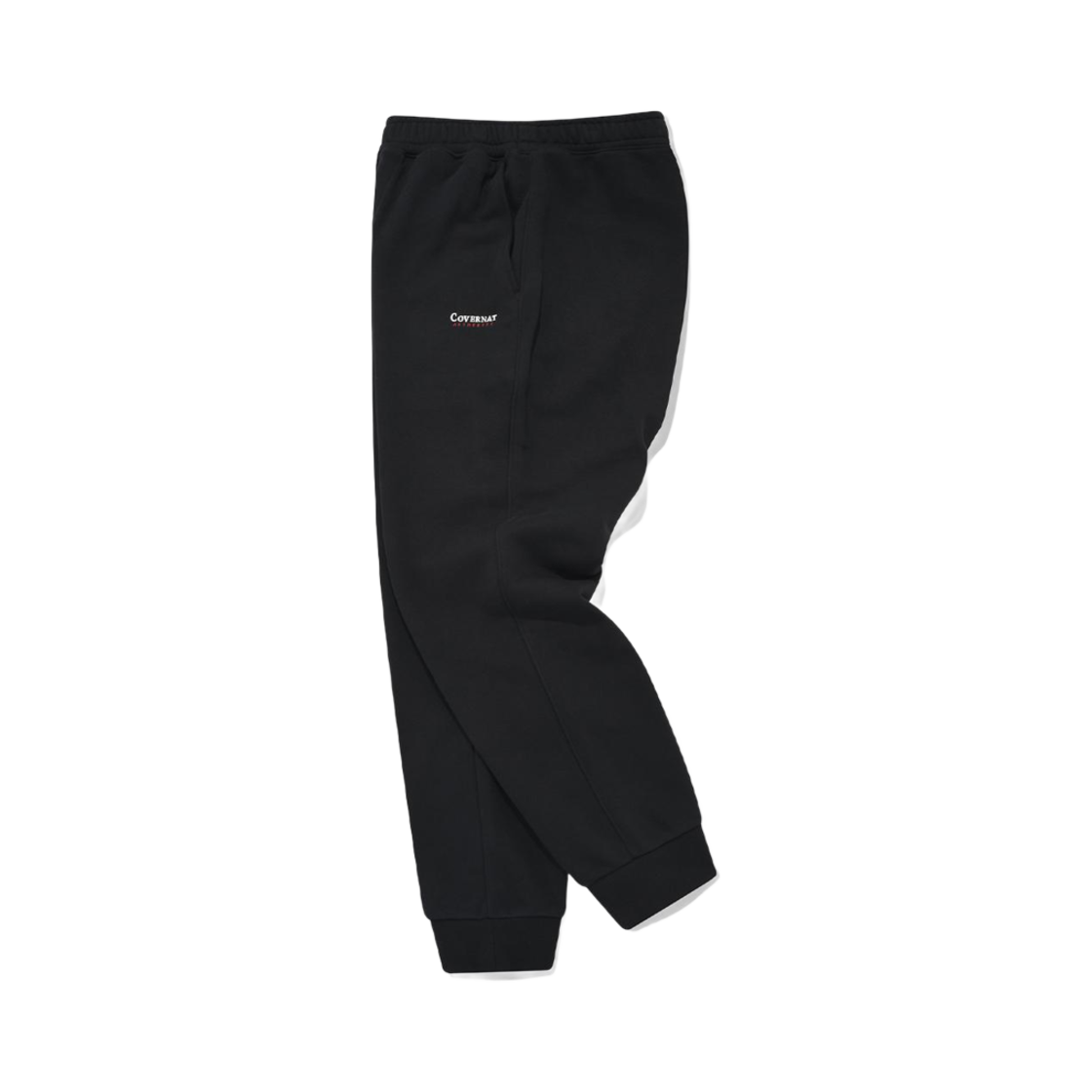 커버낫 어센틱 로고 테이퍼드 스웻 조거 팬츠 블랙(Covernat Authentic Logo Taped Sweat Jogger Pants Black) - 2